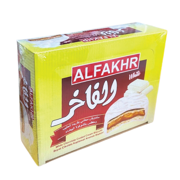 Alfakhr White Chocolate Coated Cream Biscuits