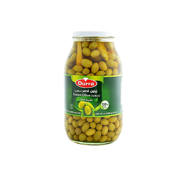 DURRA GREEN OLIVES(SALKINI) 1.9 kg