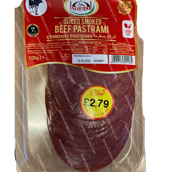 Istanbul sliced smoked beef pastrami 100g