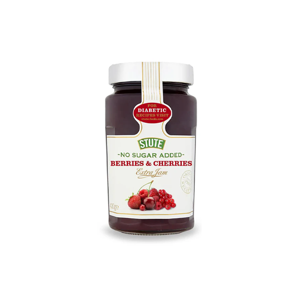 Stute No Sugar Added Berries & Cherries Jam 430g