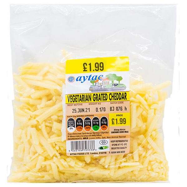 Aytac Vegetarian Grated Cheddar