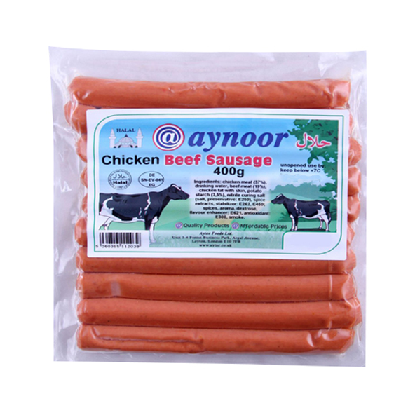 Aynoor chicken beef sausage 400g