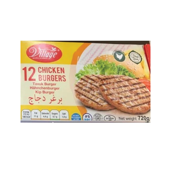 Viliage 12 Chicken Burgers  750g