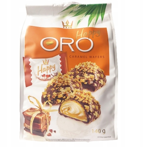 HAPPY ORO CARAMIL WAFERS 140G