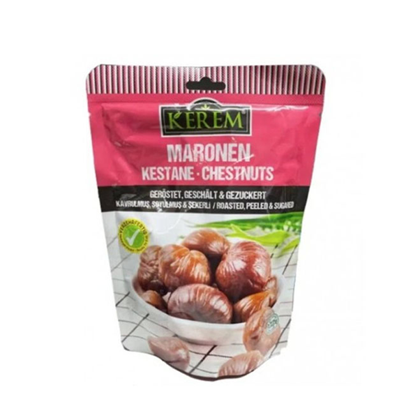 Kerem Maronen Kestane Chestnuts Roasted Peeled & Sugared  125gr