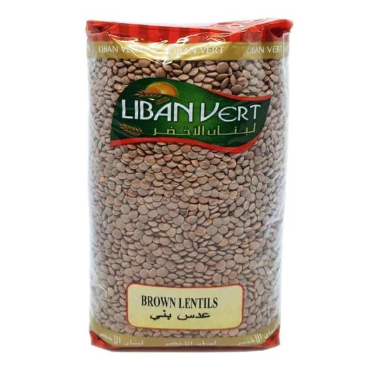 LIBAN VERT BROWN LENTILS 1KG