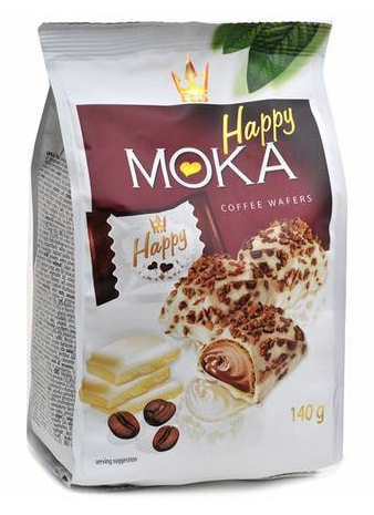 HAPPY MOKA COFFE WAFERS 140G