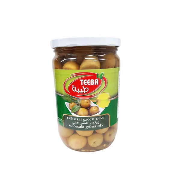 Teeba Aleppo Green Olives 640g