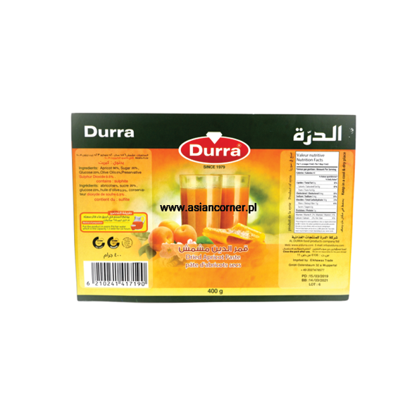 Durra Apricot Paste 400g